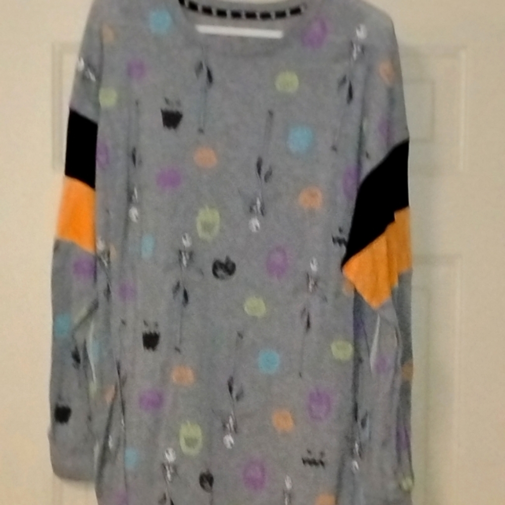 Nightmare before Christmas Gray Sweater dress with Colorful Accents